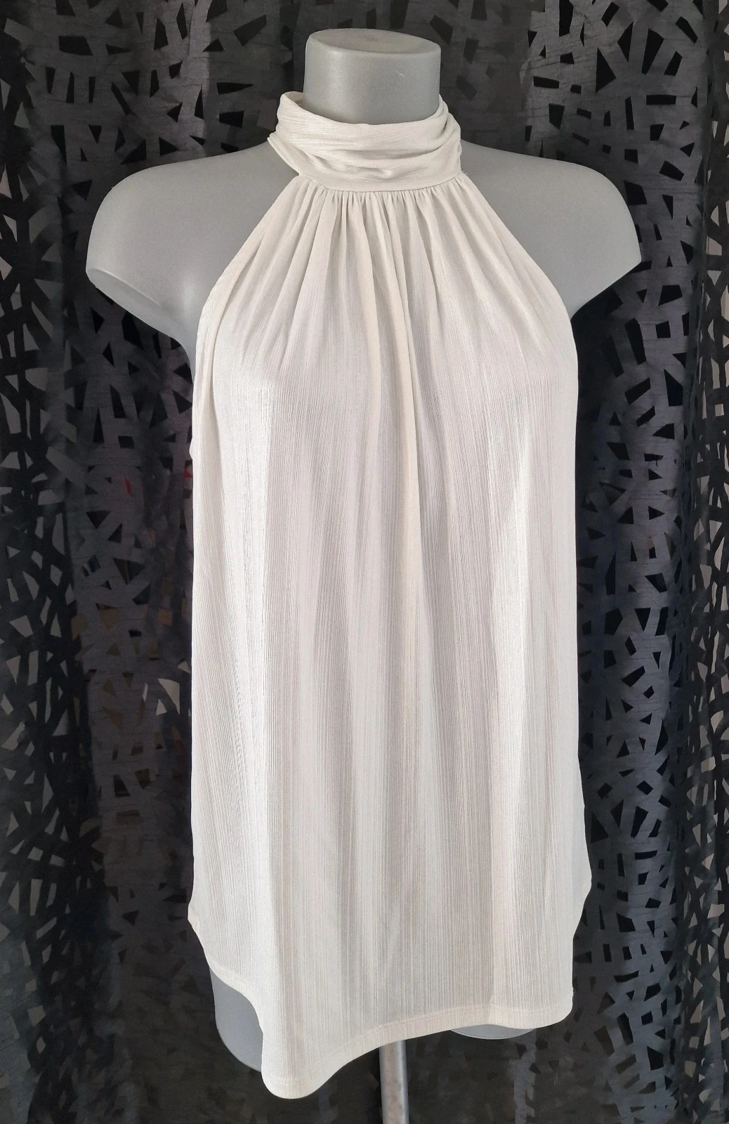 Haut col drapé irisé – Neuf avec étiquette – Taille M
